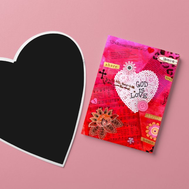 Tarjeta Festiva Dios es amor San Valentín (Subido por el creador)
