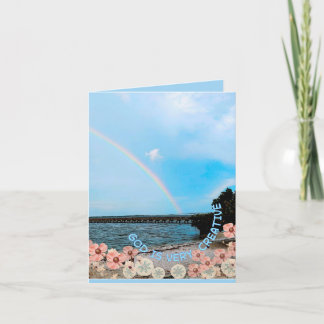 Tarjeta Festiva Dios es muy creativo doblado 