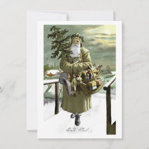 Tarjeta Festiva Dios Jul sueco Santa
