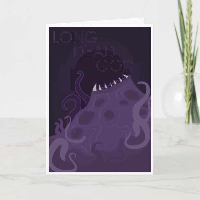 Tarjeta Festiva Dios muerto largo - viejos dioses de la adoración (Anverso)