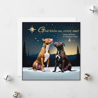 Tarjeta Festiva Dios nos bendiga, cada carta de Navidades de toros