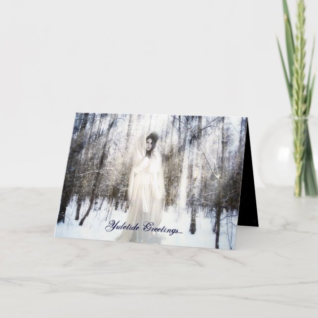 Tarjeta Festiva Diosa de invierno (Anverso)