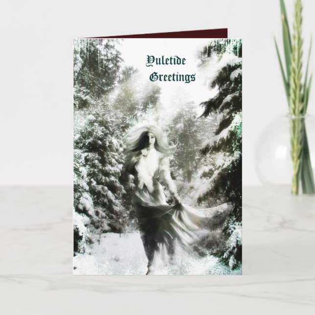Tarjeta Festiva Diosa de Yuletide (Anverso)