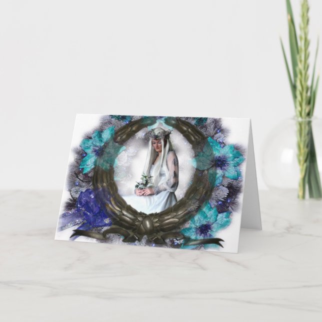 Tarjeta Festiva Diosa del invierno (tarjeta) (Anverso)