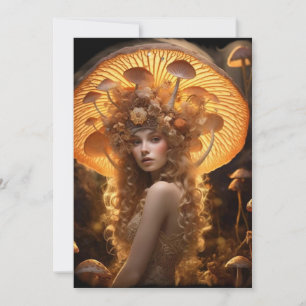 Tarjeta Festiva Diosa maestra de oro