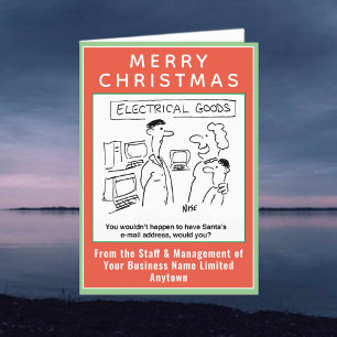 Tarjeta Festiva Dirección de correo electrónico Santa Divertidos N
