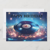 Disco de vinilo vintage con estrellas