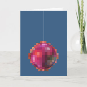 Tarjeta Festiva Disco Pixel Xmas