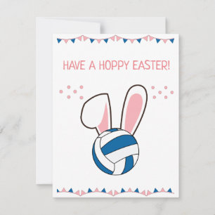 Tarjeta Festiva Discoteca de voleibol de pascua, diversión de bola