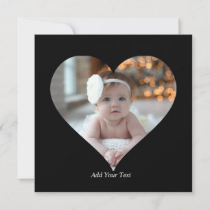 Tarjeta Festiva Diseña Tu Propia Foto Con Forma De Corazón Individ