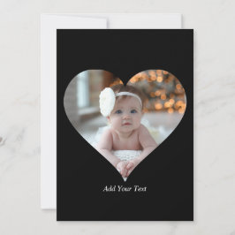 Tarjeta Festiva Diseña Tu Propia Foto Con Forma de Corazón Única