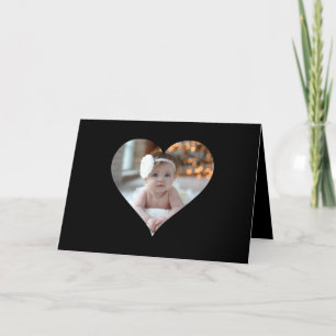 Tarjeta Festiva Diseña Tu Propia Foto con Forma de Corazón Única