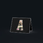 Tarjeta Festiva Diseña Tu Propia Letra A Foto Collage<br><div class="desc">Este collage de fotos de monograma es un diseño personalizado que combina un monograma audaz (iniciales o una letra) con una colección de fotos dispuestas artísticamente dentro o alrededor de él. Es una forma elegante de mostrar recuerdos mientras se añade un toque único y elegante a la decoración o los...</div>