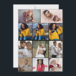 Tarjeta Festiva Diseña tu propio collage de 11 fotos<br><div class="desc">Personaliza tu fotografía. Puedes hacer este producto personalizado para ocasiones especiales como bodas,  cumpleaños,  Navidad,  días festivos,  memoriales,  graduaciones,  aniversarios y más. También se puede regalar a tu mejor amigo,  amigo cercano,  familiares y parientes.</div>