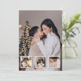 Tarjeta Festiva Diseña tu propio collage de 4 fotos