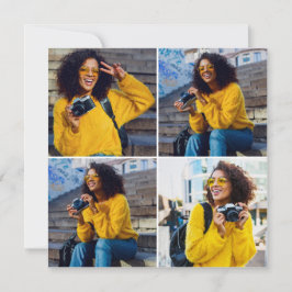 Tarjeta Festiva Diseña tu propio collage de 4 fotos