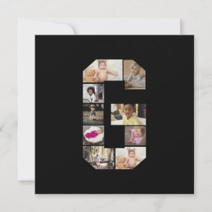 Tarjeta Festiva Diseñar su propia letra G Collage de fotos