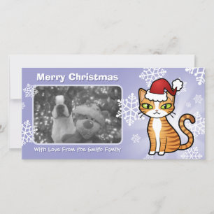 Tarjeta Festiva Diseñar su propio gato Personalizado (Navidades)