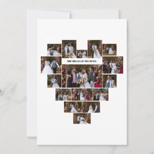 Tarjeta Festiva Diseñar tu propio Collage de fotos con forma de co
