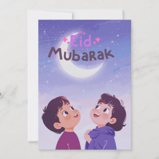 Tarjeta Festiva Diseño alegre de Eid al-Fitr