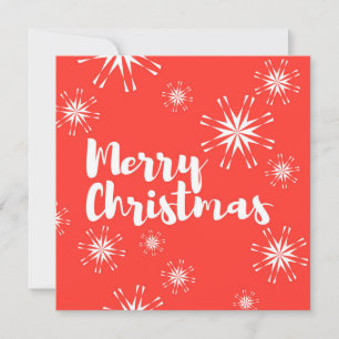 Tarjeta Festiva Diseño alegre y juguetón de "Feliz Navidad"
