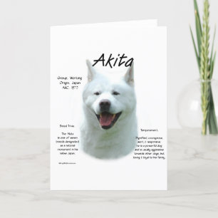 Tarjeta Festiva Diseño (blanco) de la historia de Akita