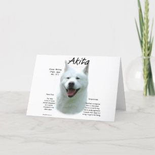 Tarjeta Festiva Diseño (blanco) de la historia de Akita
