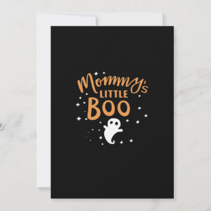 Tarjeta Festiva Diseño Clásico de Halloween Mommys Little Boo