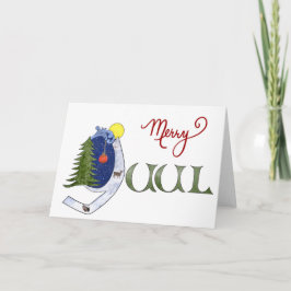 Tarjeta Festiva Diseño de acuarela Yuul con letra Y iluminada