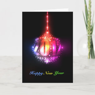 Tarjeta Festiva Diseño de adorno de Año Nuevo brillante 2012