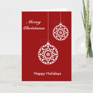 Tarjeta Festiva Diseño de adornos navideños decorativos personaliz
