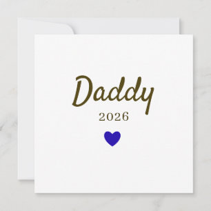 Tarjeta Festiva Diseño de amor de nuevo papá personalizado con año