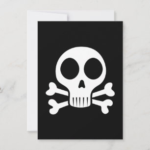 Tarjeta Festiva Diseño de calavera pirata