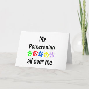 Tarjeta Festiva Diseño de caminatas pomeranas