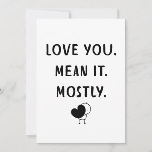 Tarjeta Festiva Diseño de cita de amor minimalista divertido