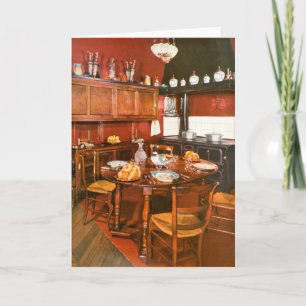 Tarjeta Festiva Diseño de cocina en la década de 1950