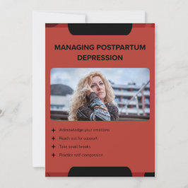 Tarjeta Festiva Diseño de Conciencia sobre la Depresión Postparto