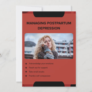 Tarjeta Festiva Diseño de Conciencia sobre la Depresión Postparto