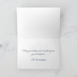 Tarjeta Festiva Diseño de copo de nieve elegante