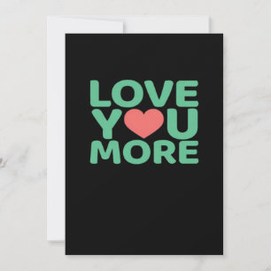 Tarjeta Festiva Diseño de corazón de tipografía minimalista Te amo