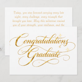 Tarjeta Festiva Diseño de Felicitaciones de Graduación Elegante