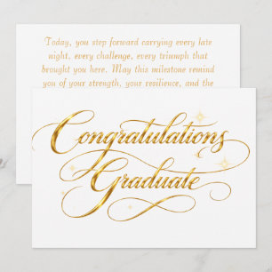 Tarjeta Festiva Diseño de Felicitaciones de Graduación Elegante