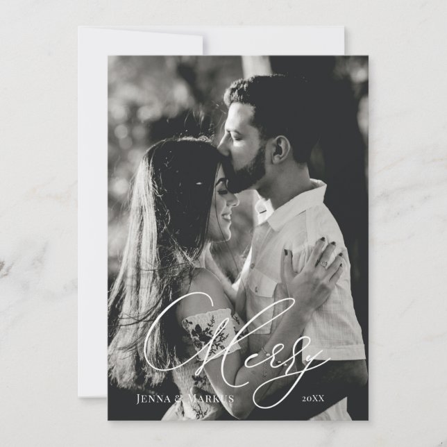 Tarjeta Festiva Diseño de feriado navideño (Anverso)