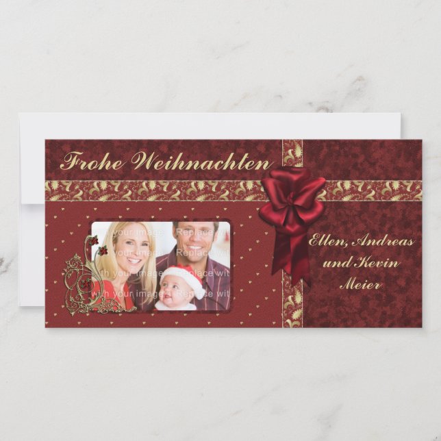 Tarjeta Festiva Diseño de Festliches Weihnachts (Anverso)