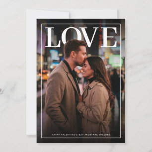Tarjeta Festiva Diseño de foto de AMOR moderno y atrevido