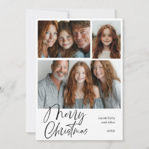 Tarjeta Festiva Diseño de fotos de Merry Christmas Multi 3