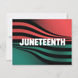 Tarjeta Festiva Diseño de franjas onduladas de junio