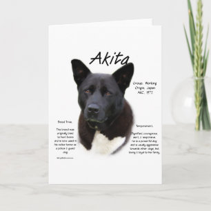 Tarjeta Festiva Diseño de historia de Akita negra