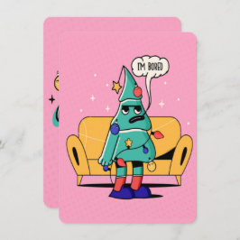 TARJETA FESTIVA DISEÑO DE ILUSTRACION DE NAVIDADES GRUMPY