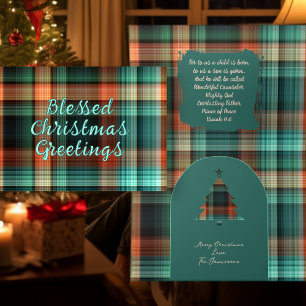 Tarjeta Festiva Diseño de la escritura de los Navidades cristianos